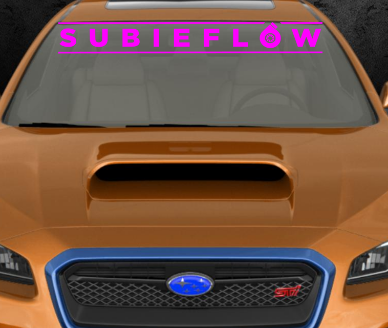 Subieflow vinyl windscreen banner