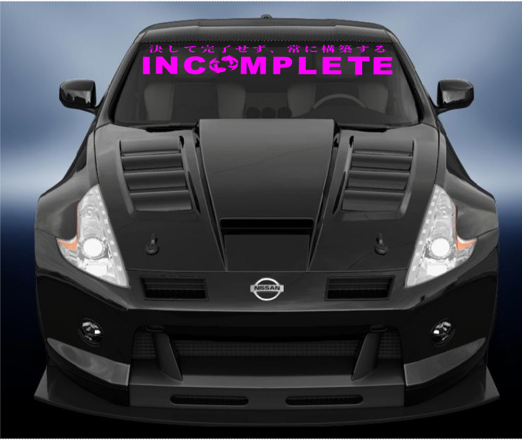 Incomplete vinyl windscreen banner