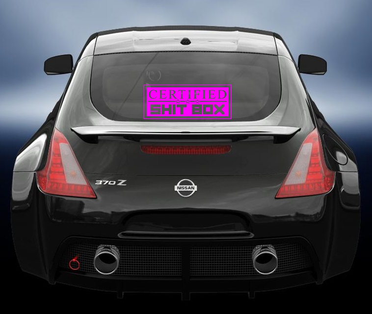 Certified shit box vinyl sticker