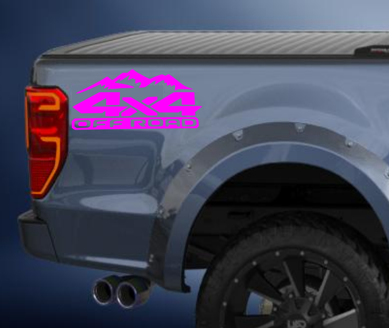 4x4 offroad vinyl sticker/decal comes in a pack of 2