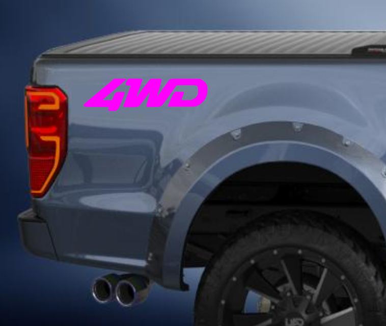 4wd vinyl sticker/decal comes in a pack of 2