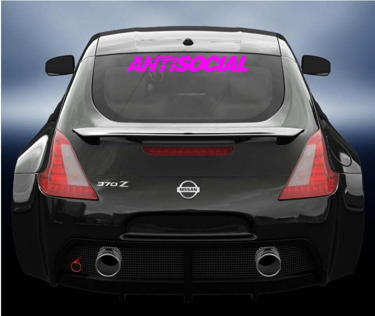 Anti Social vinyl sticker/decal