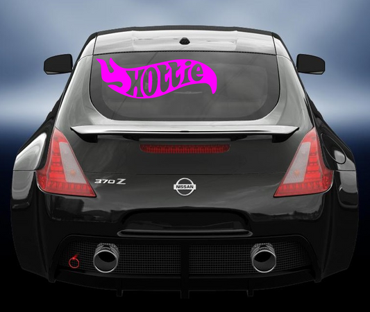 Hottie vinyl decal
