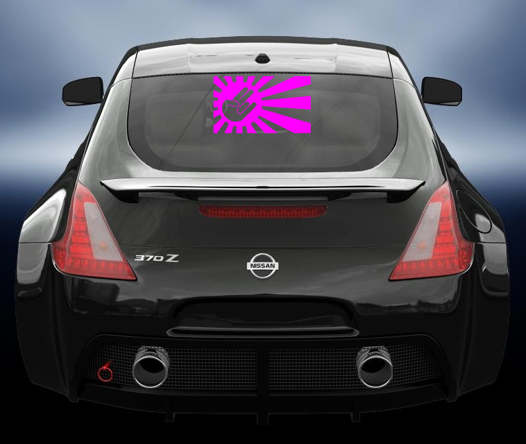 JDM rising sun flag sticker