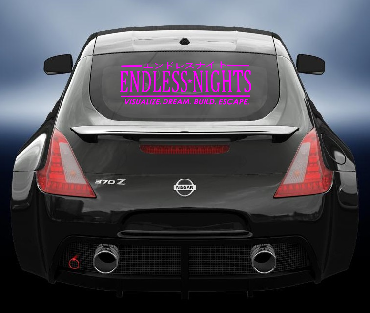 Endless Nights JDM style car decal