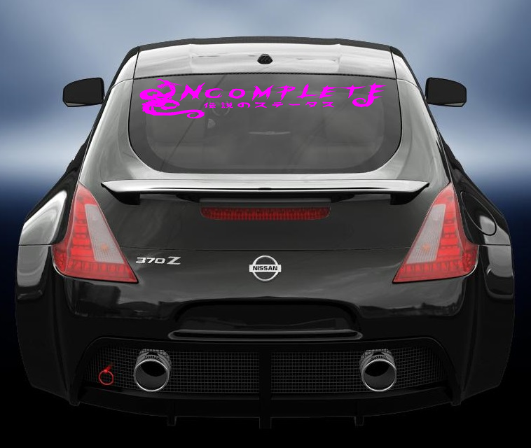Incomplete dragon jdm style vinyl decal