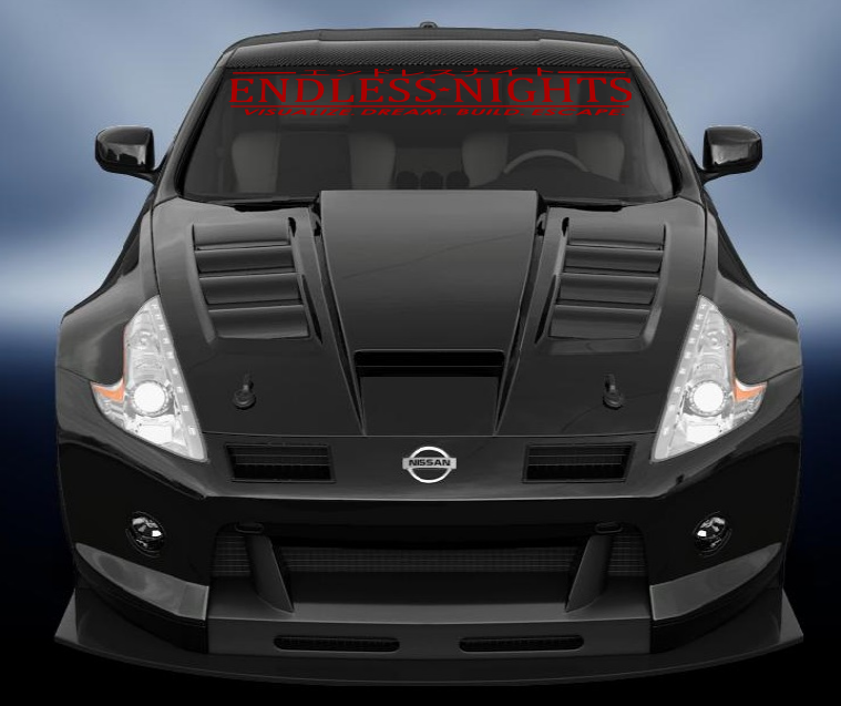 Endless nights car windscreen jdm style banner