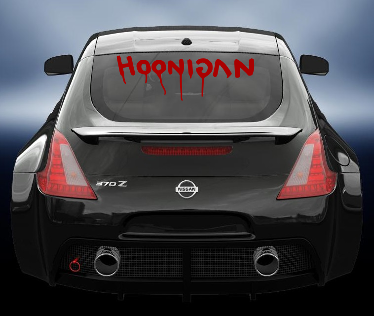 New HOONIGAN car windscreen banner