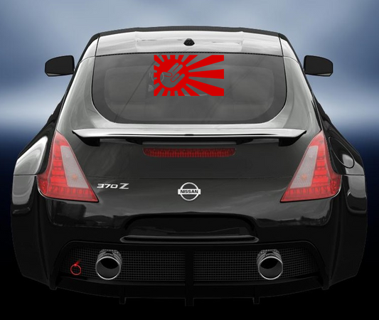 JDM rising sun flag sticker