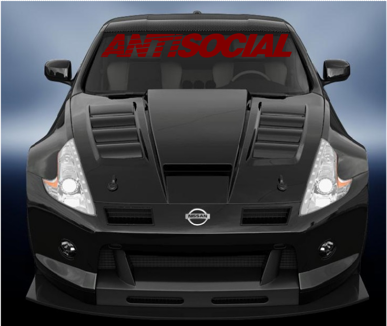 Anti Social Windscreen vinyl Banner