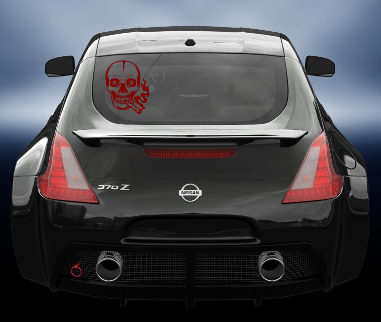 Smoking Skeleton vinyl decal