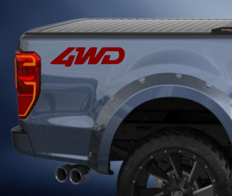 4wd vinyl sticker/decal comes in a pack of 2