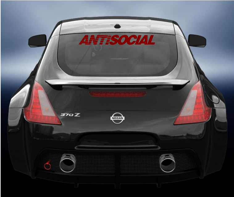 Anti Social vinyl sticker/decal