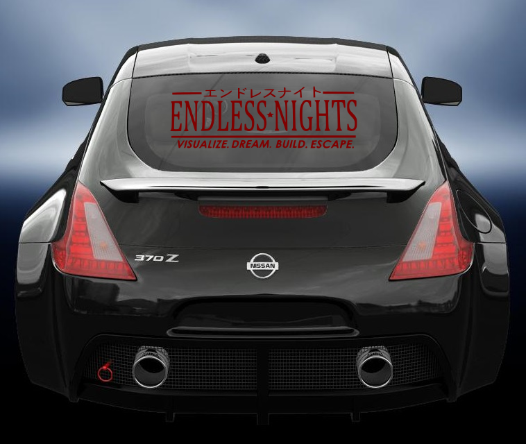 Endless Nights JDM style car decal