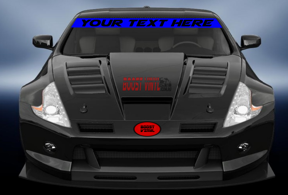 reverse windscreen banner custom text
