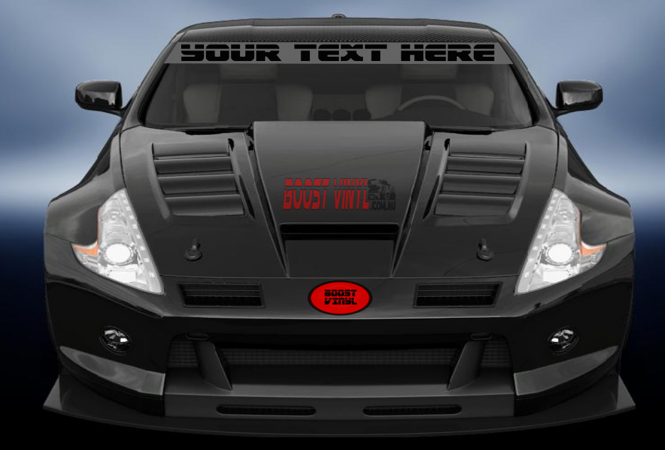 reverse windscreen banner custom text