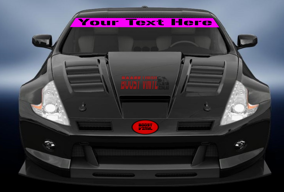 reverse windscreen banner custom text