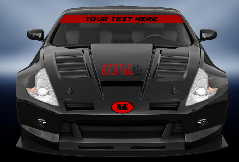 reverse windscreen banner custom text