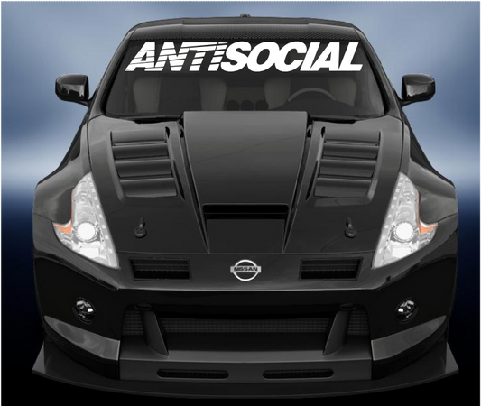 Anti Social Windscreen vinyl Banner
