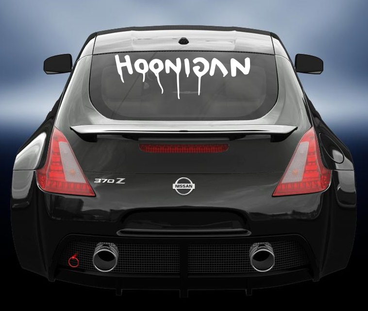 New HOONIGAN car windscreen banner