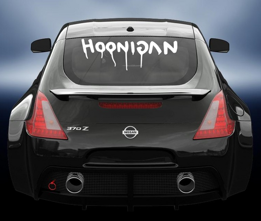 New HOONIGAN car windscreen banner
