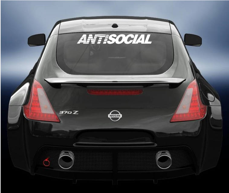 Anti Social vinyl sticker/decal