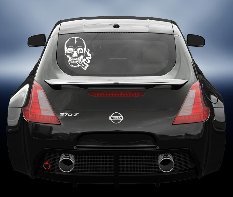 Smoking Skeleton vinyl decal