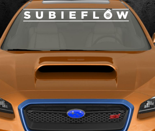 Subieflow vinyl windscreen banner