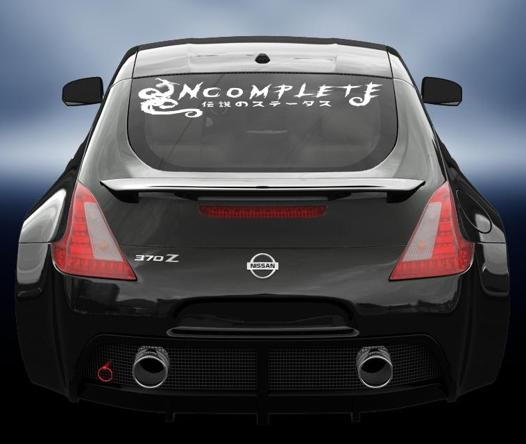 Incomplete dragon jdm style vinyl decal