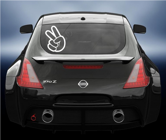 Two fingers jdm style hand vinyl decal