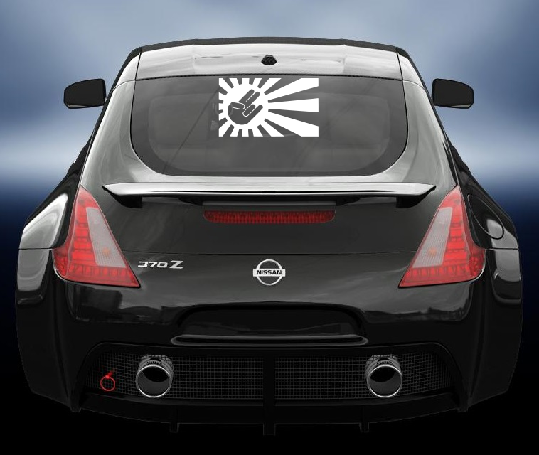 JDM rising sun flag sticker
