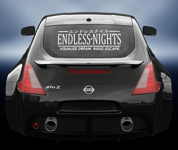 Endless Nights JDM style car decal